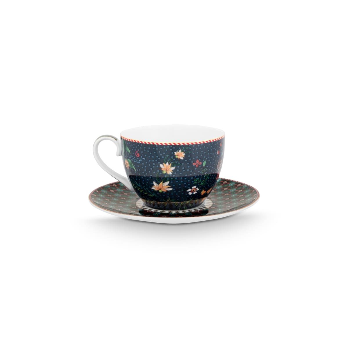 Cup and Saucer Berry Blues Blue 280ml