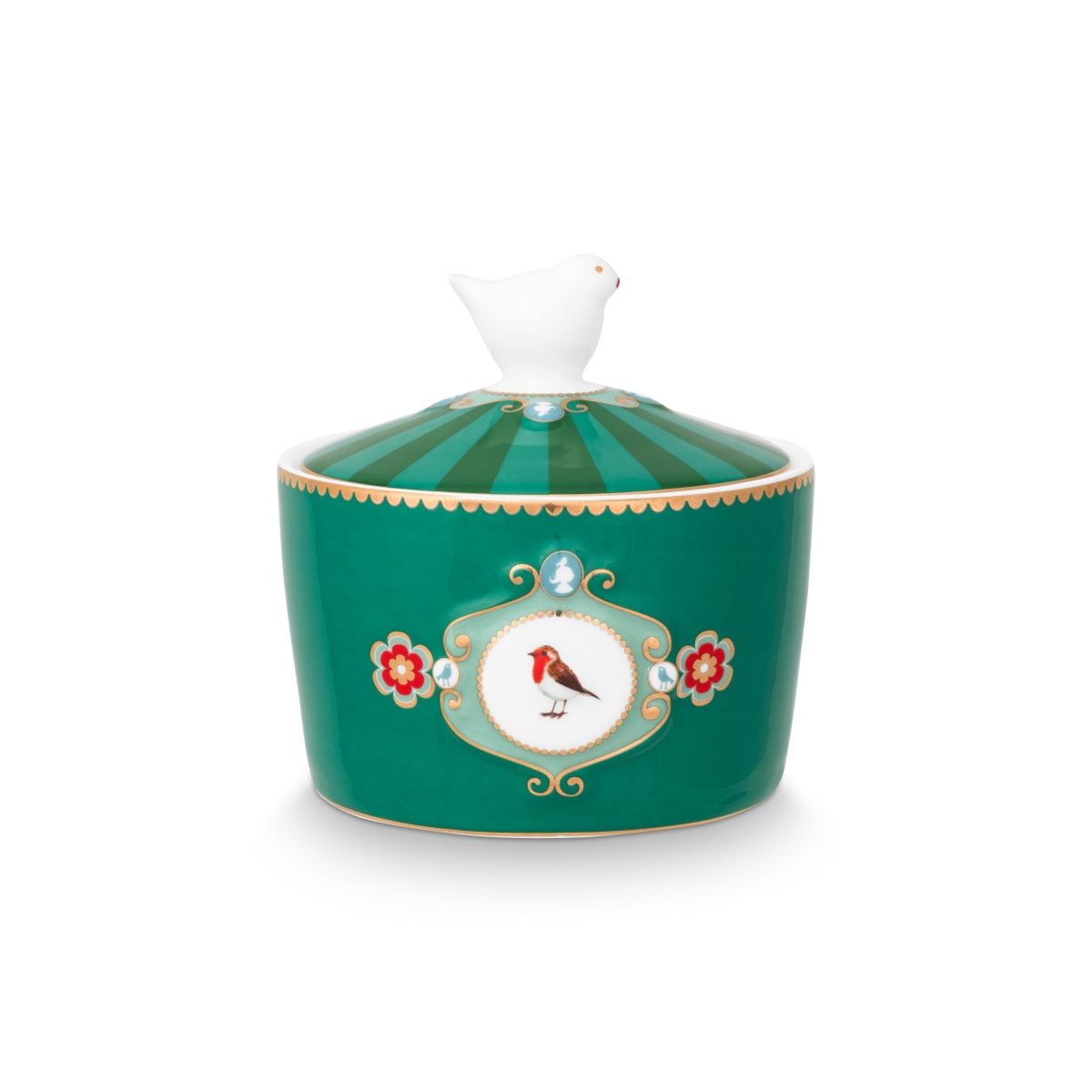 Sugar Bowl Love Birds Medallion Emerald-Green 300ml