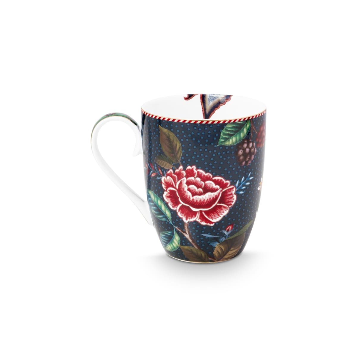 Mug Large Flower Blues Blue 350ml