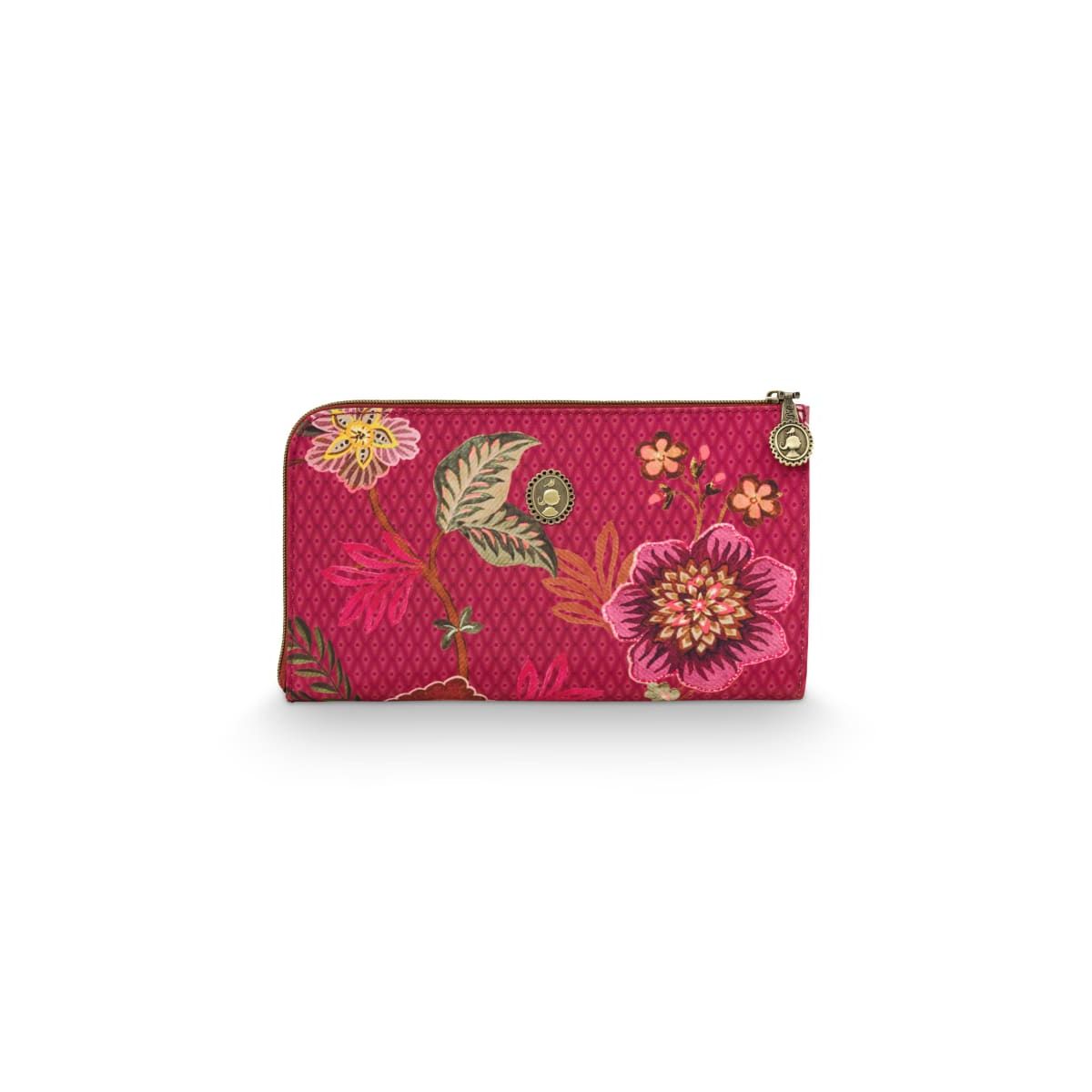 Cloe Cosmetic Zipper Pouch Cece Fiore Red 21x3.5x12.5cm