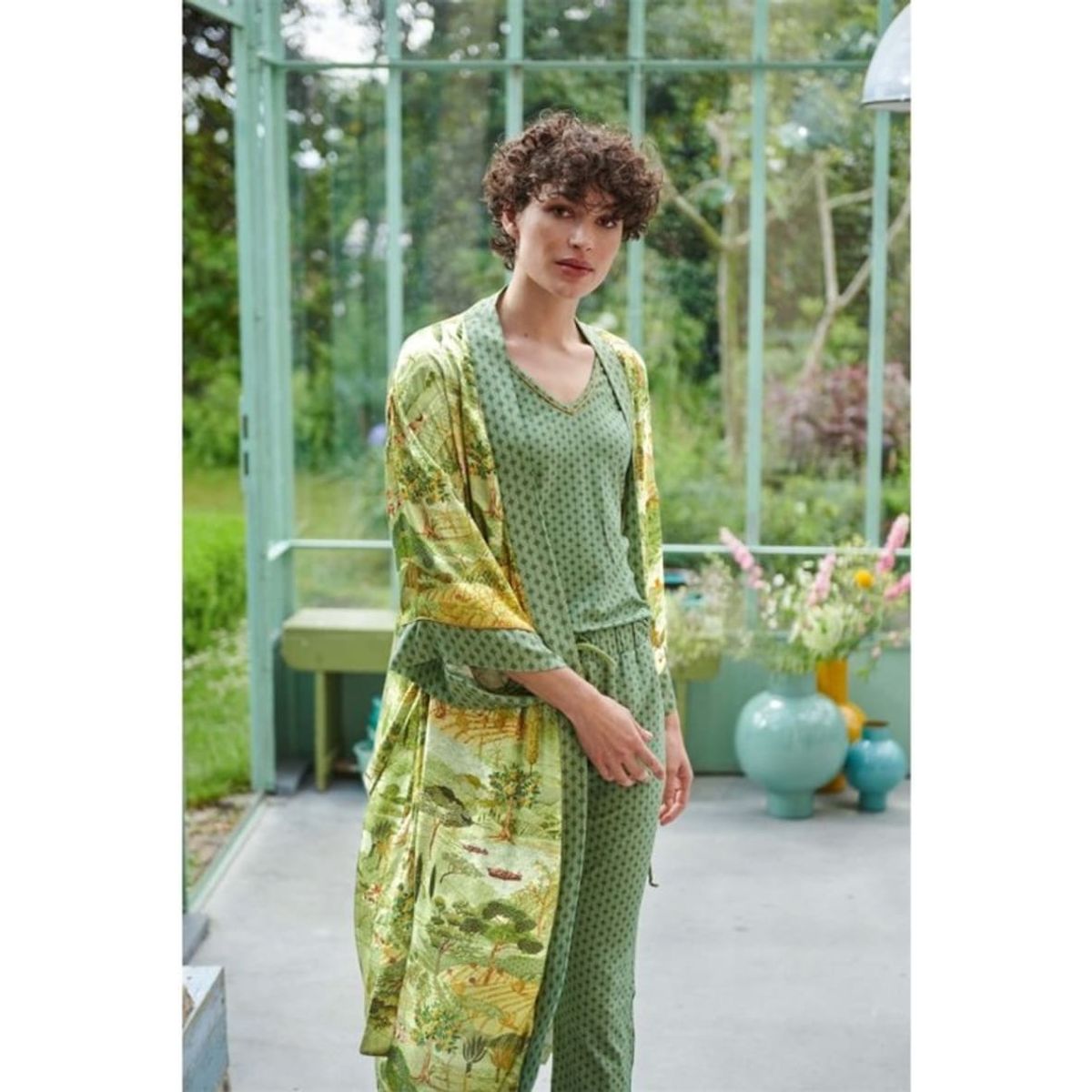 Noelle M Kimono Toscana Green