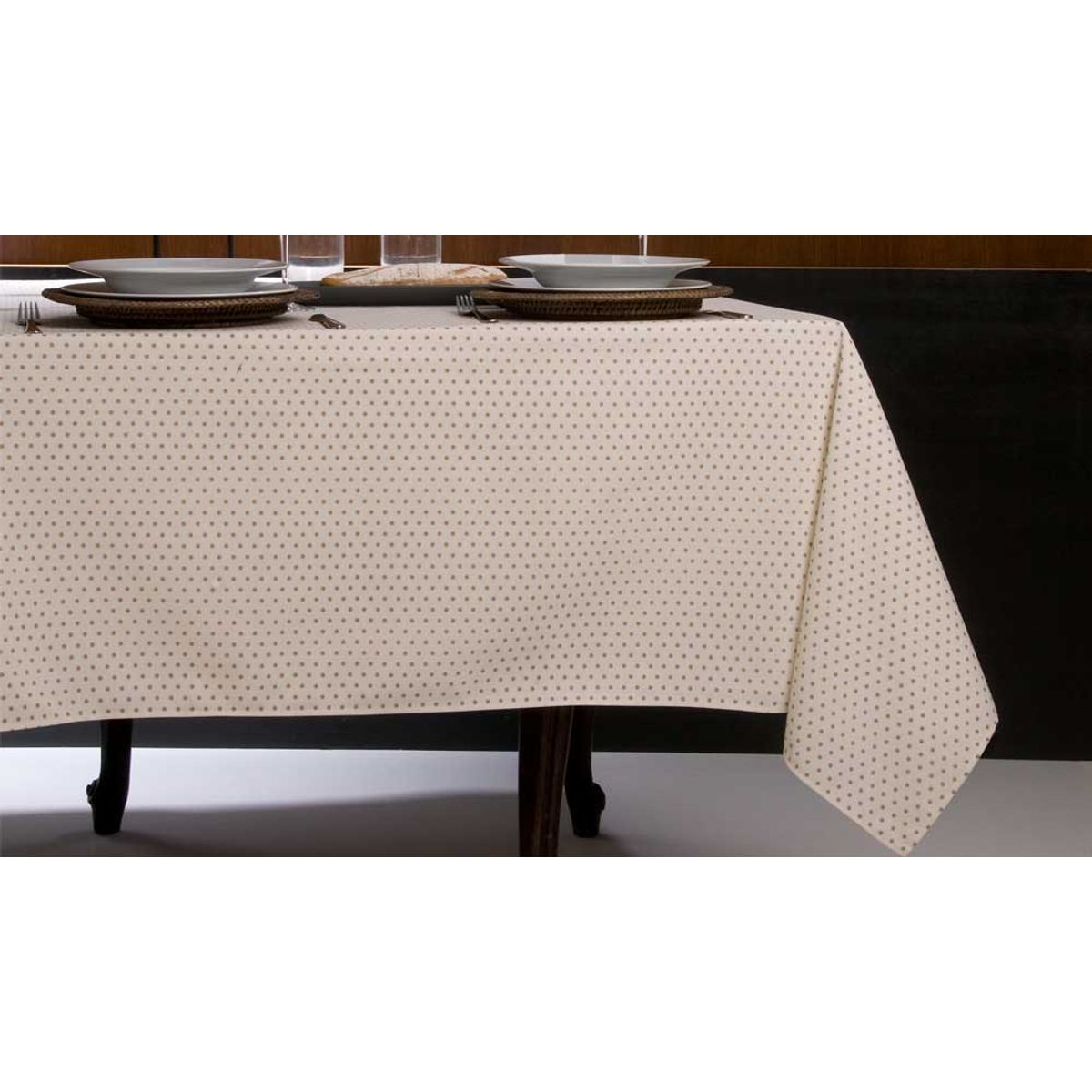 Textilvoksdug Polka Beige - 6 meter