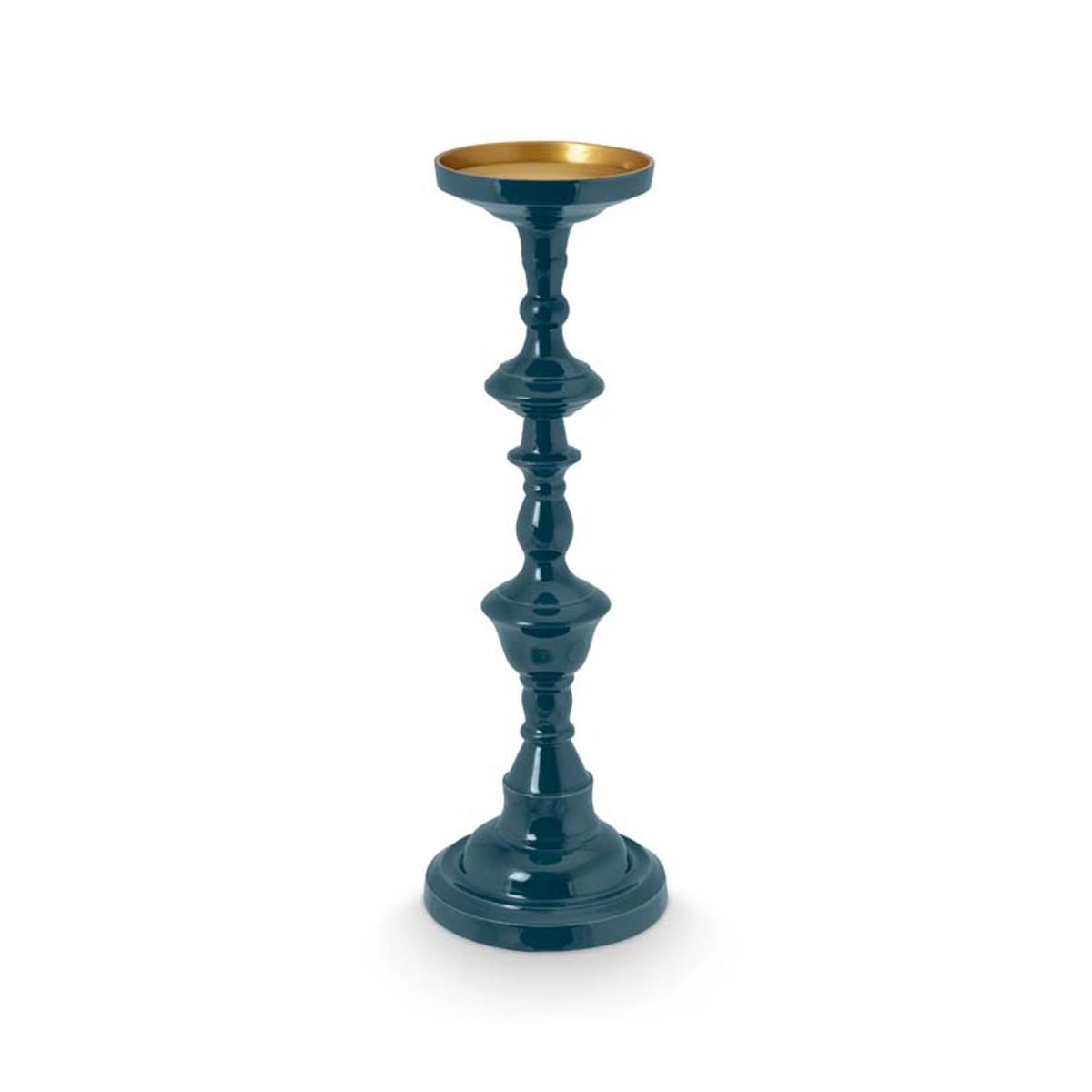 Candle Holder Large Metal Dark Blue 46cm