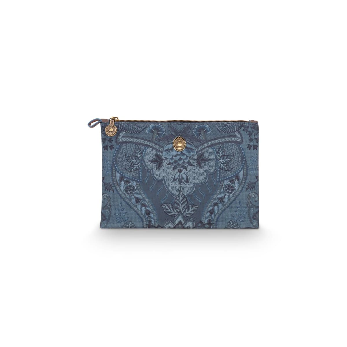 Cosmetic Flat -Pouch Medium Kyoto Festival Denim Blue 24x15.5x1cm