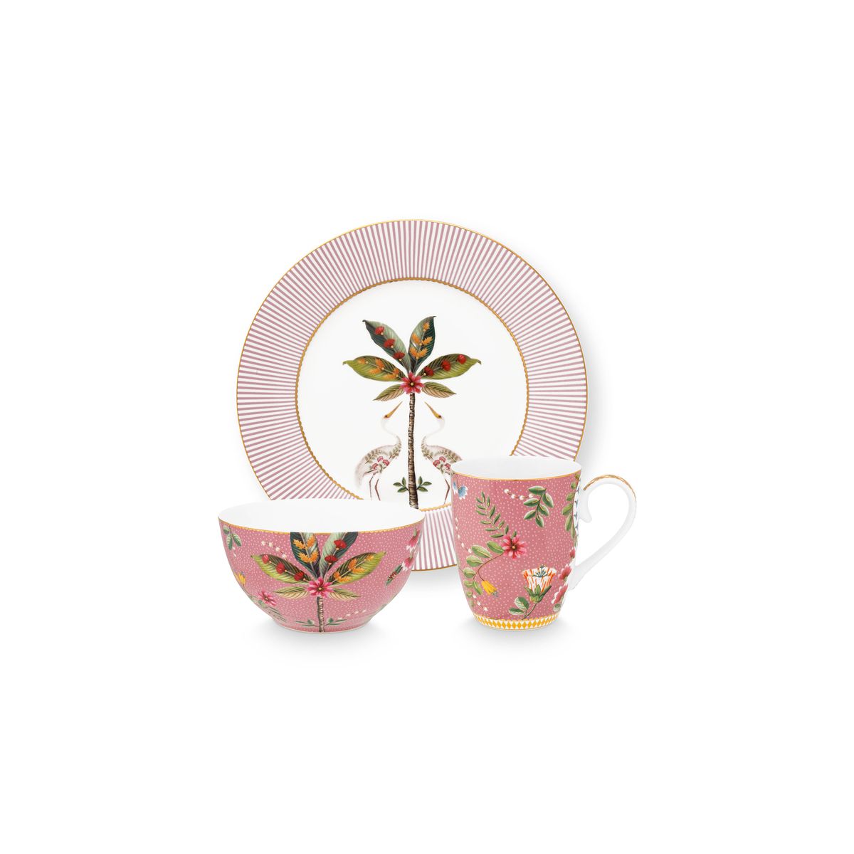 Set/3 Breakfast Set La Majorelle Pink