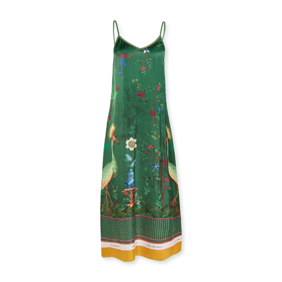 Pip Studio Night Dress Sleeveless Birds In Love Green-XX-Large