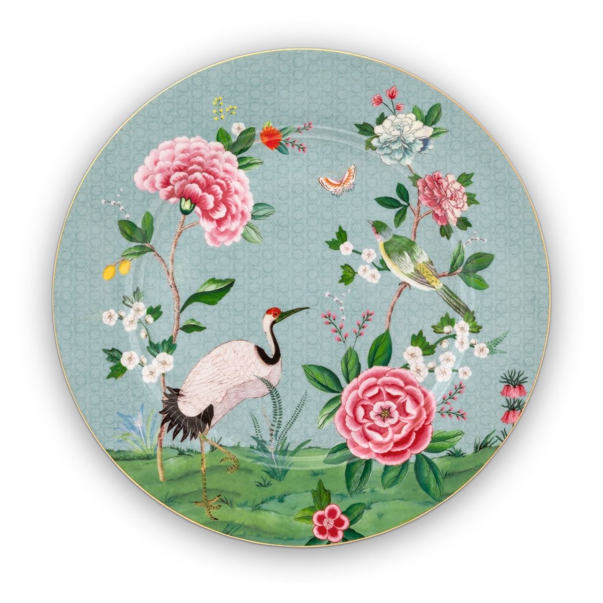 Plate Blushing Birds Blue 32cm