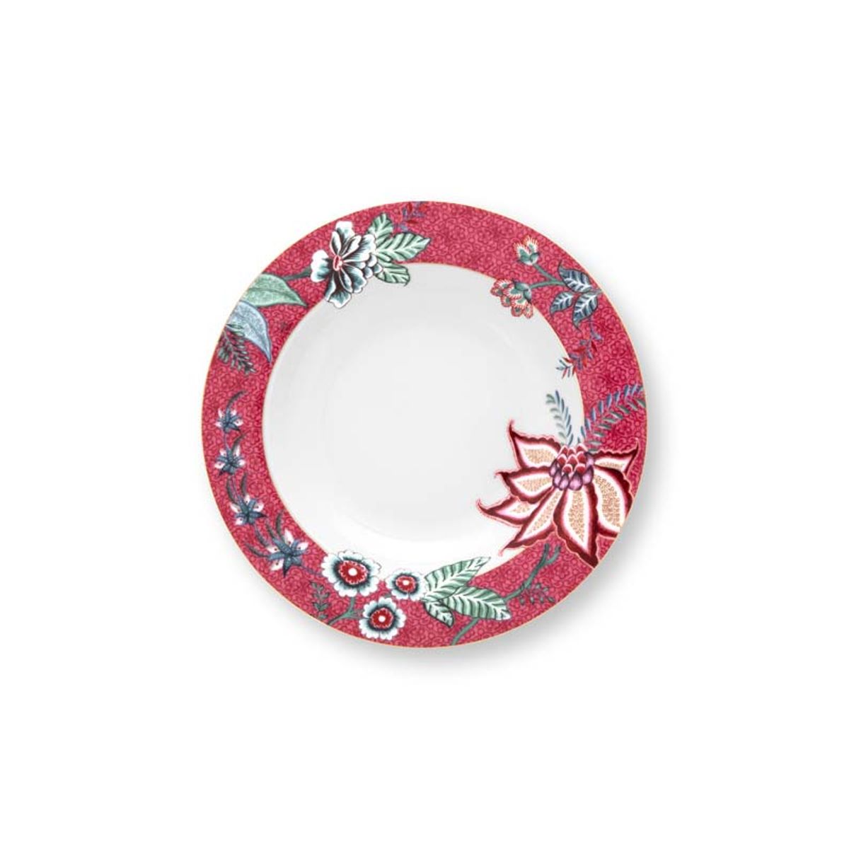 Deep Plate Flower Festival Dark Pink 21.5cm