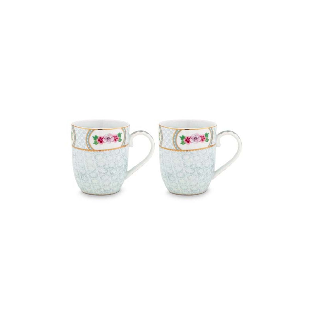 Set/2 Mugs Small Blushing Birds White 145ml