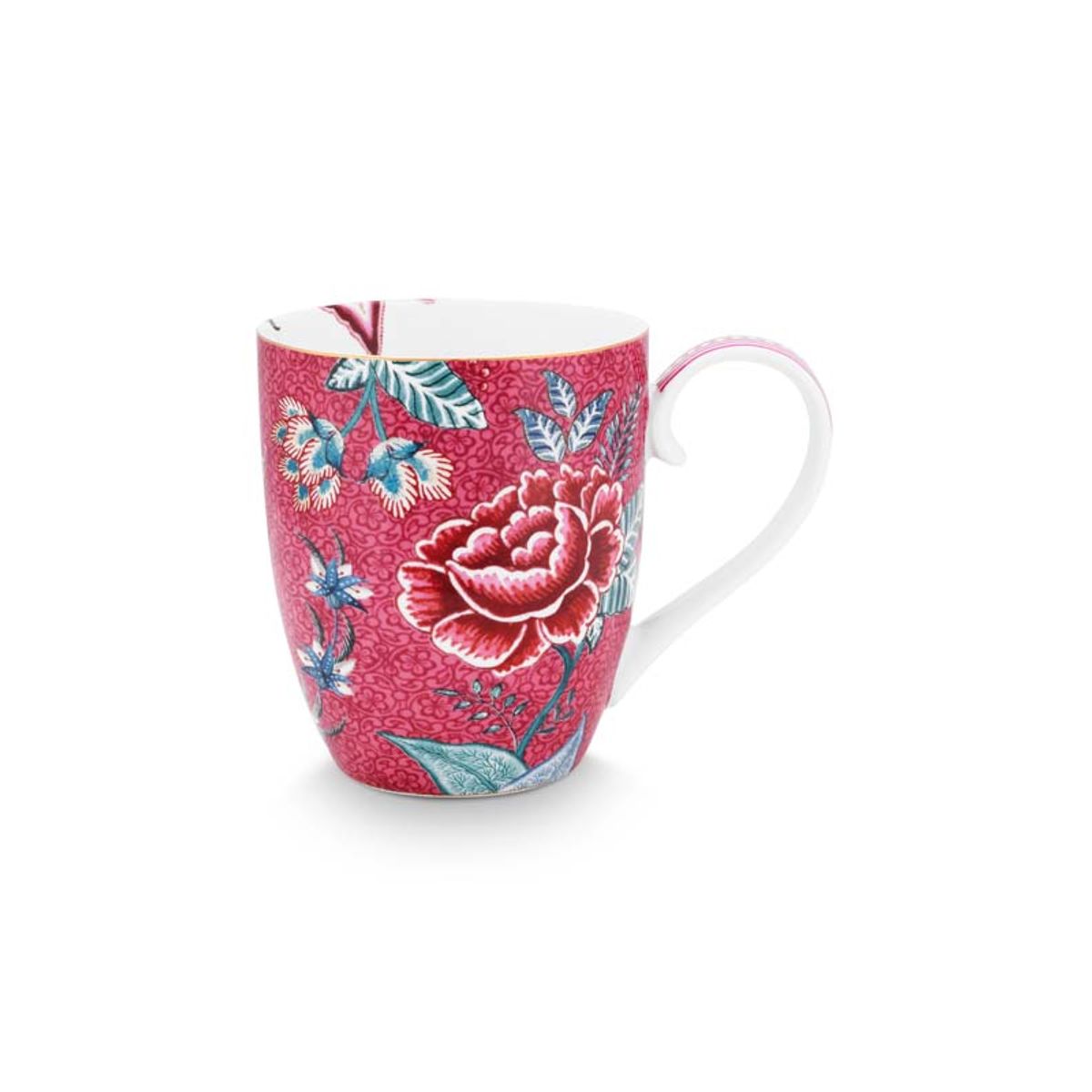 Mug XL Flower Festival Dark Pink 450ml