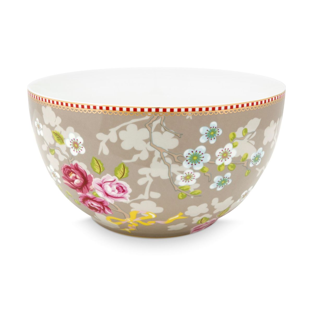 Pip Studio porcelæn Early Bird stor rose khaki skål - Ø 18cm