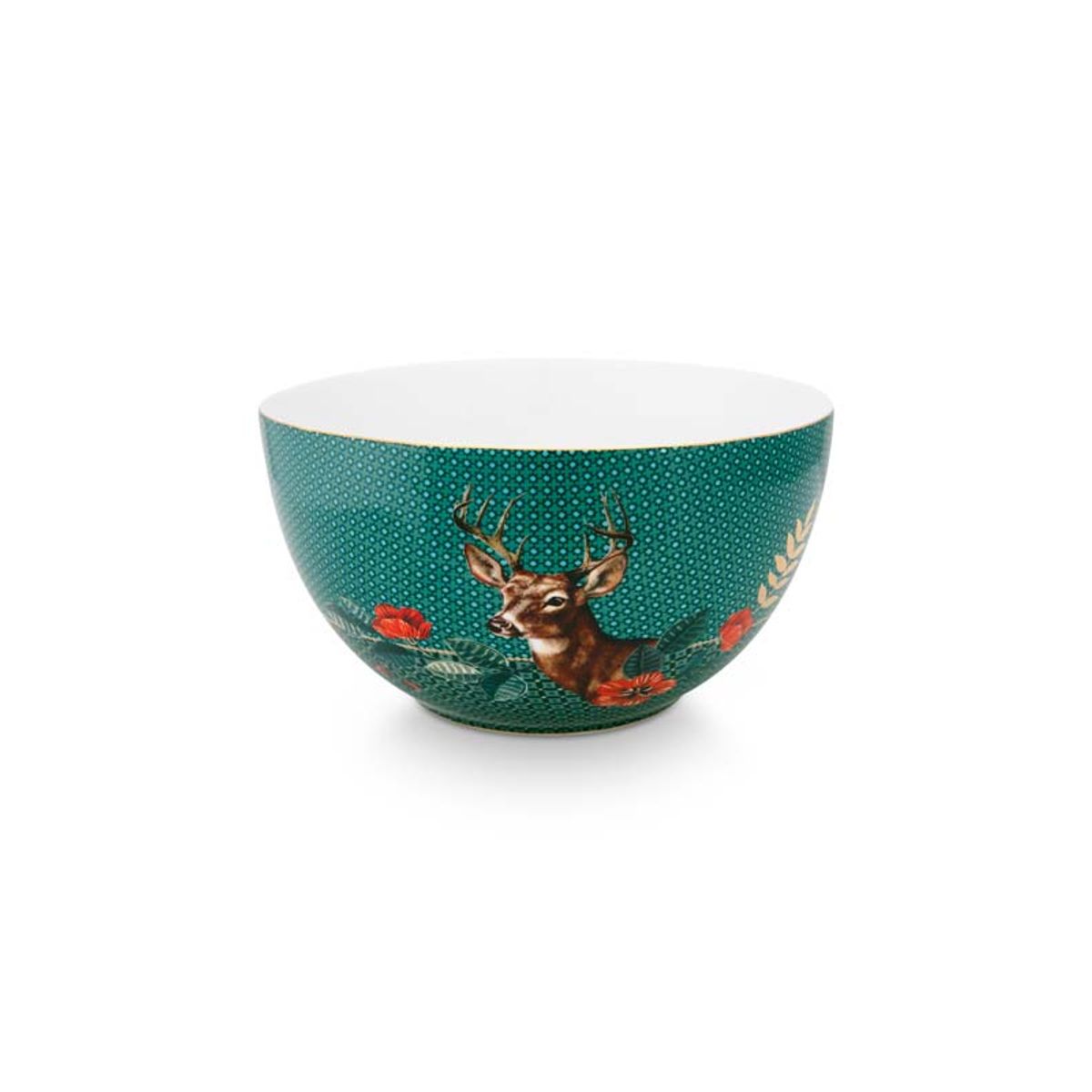 Bowl Winter Wonderland Deer Green 18cm