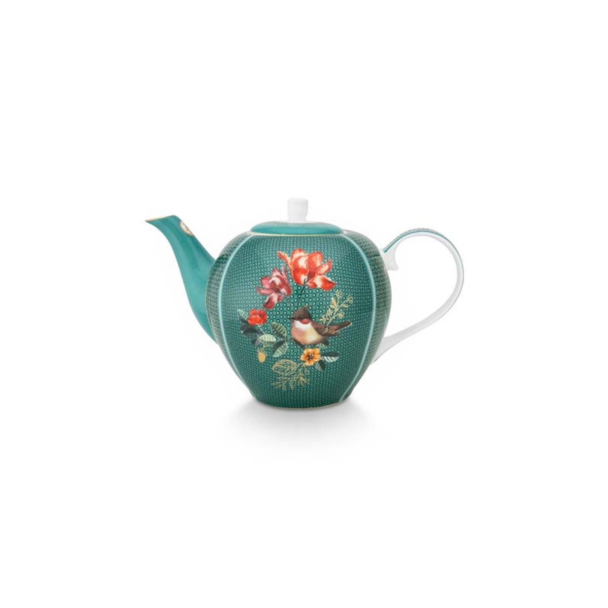 Tea Pot Large Winter Wonderland Green 1.6ltr