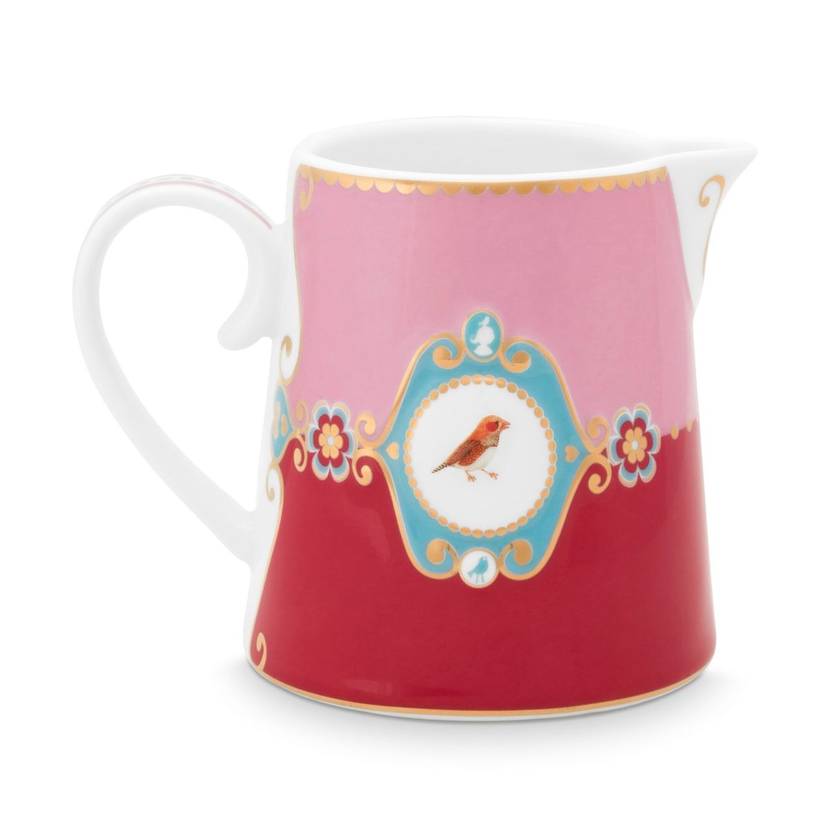 Jug Small Love Birds Medallion Red-Pink 270ml