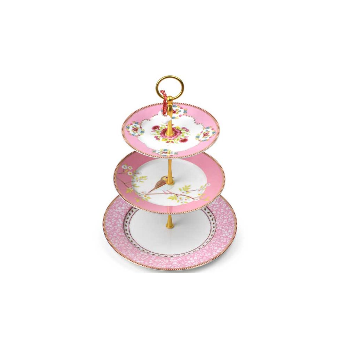 Pip studio Floral Porcelæn Kageopsats i 3 Etager Pink