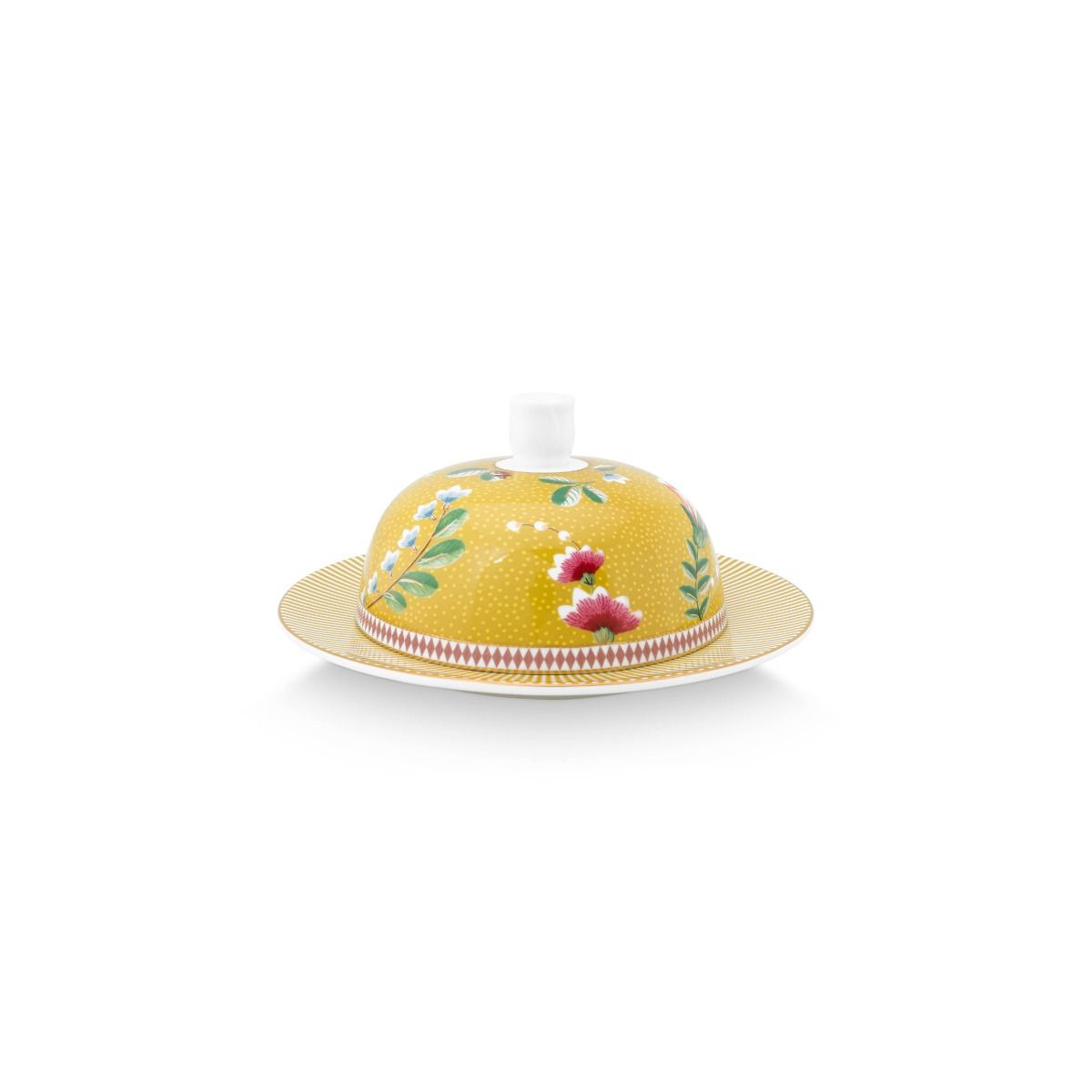 Butter Dish Round La Majorelle Yellow 17x8cm