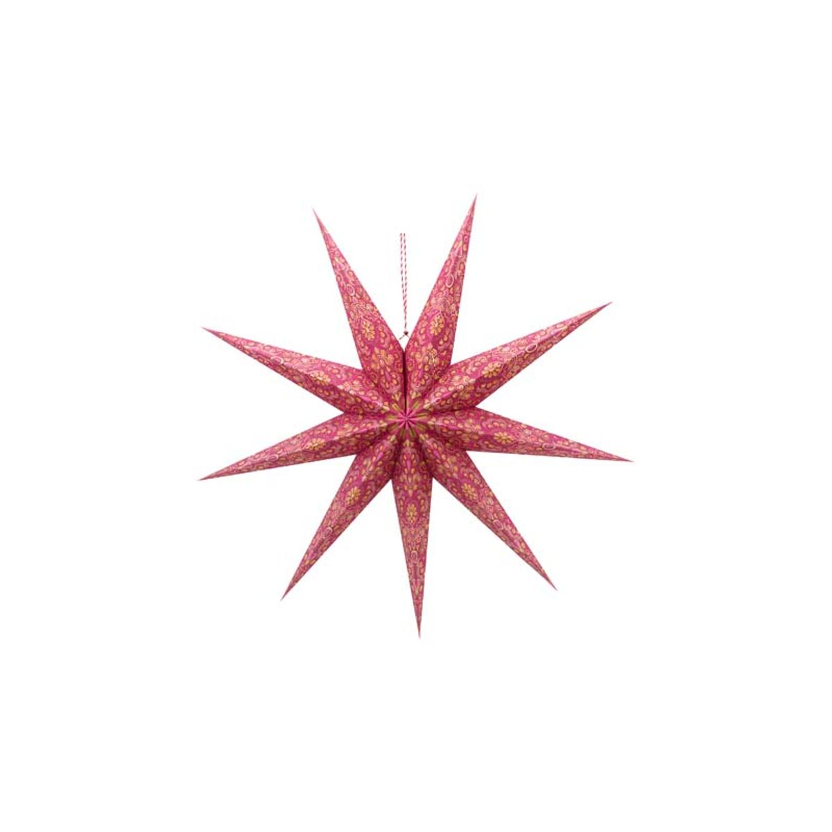 Christmas Star Paper Overall Print Red 110cm