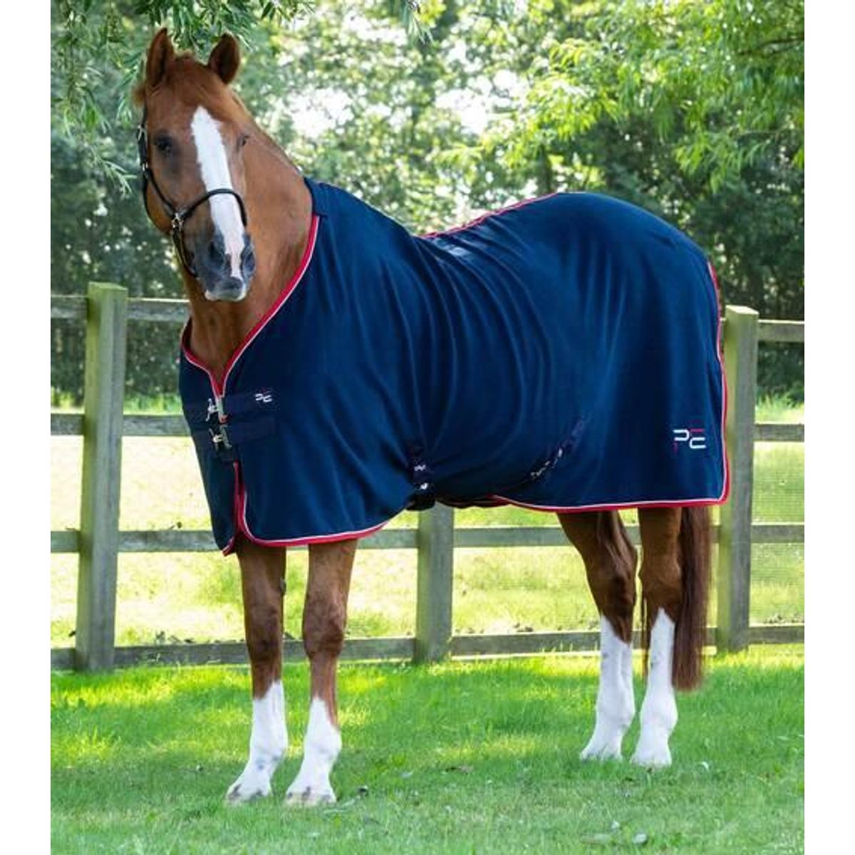 Premier Equine Asure Fleece dækken - Navy - 5,0" (115cm)