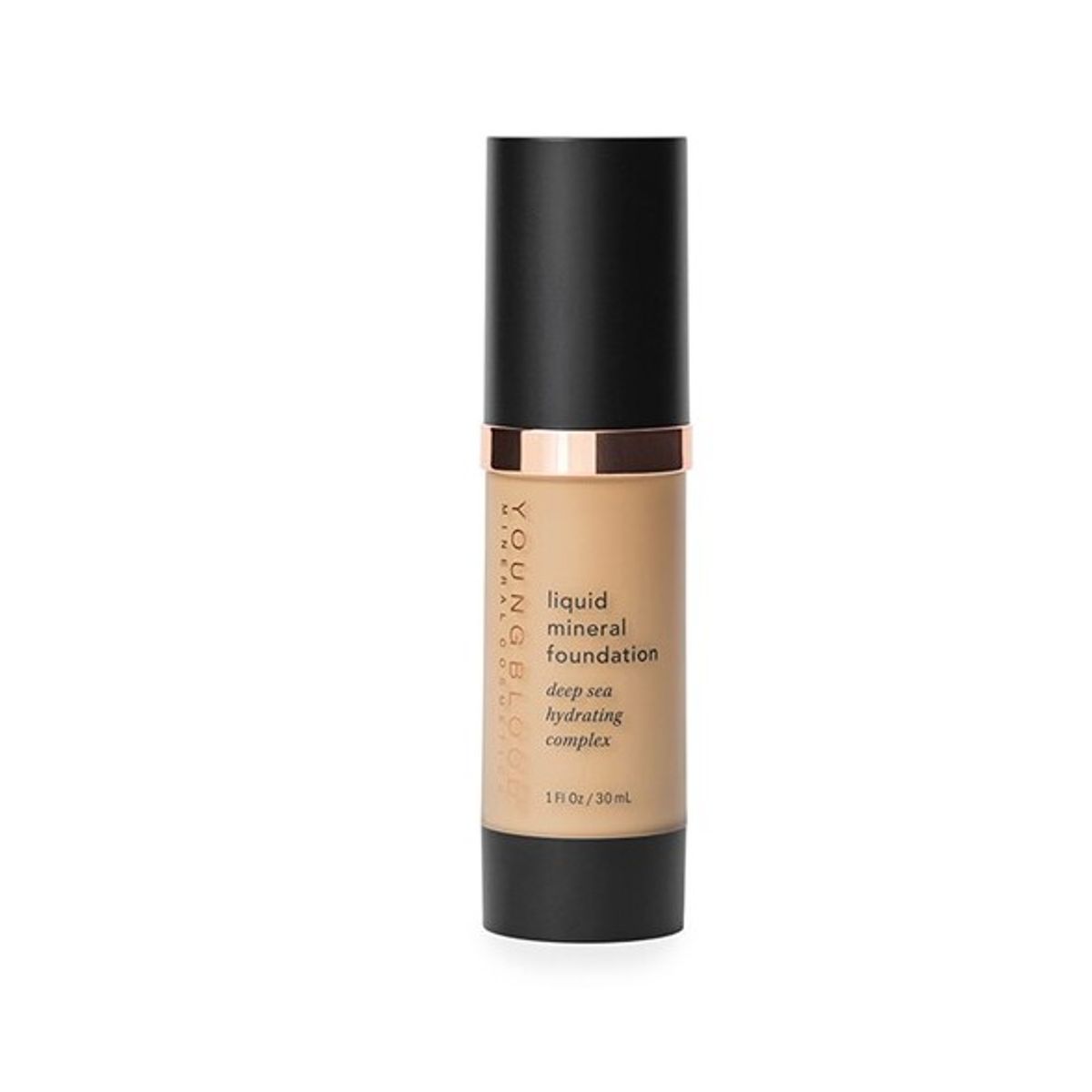 Youngblood, Liquid Mineral Foundation, Tahitian Sun (Warm), 30 ml.