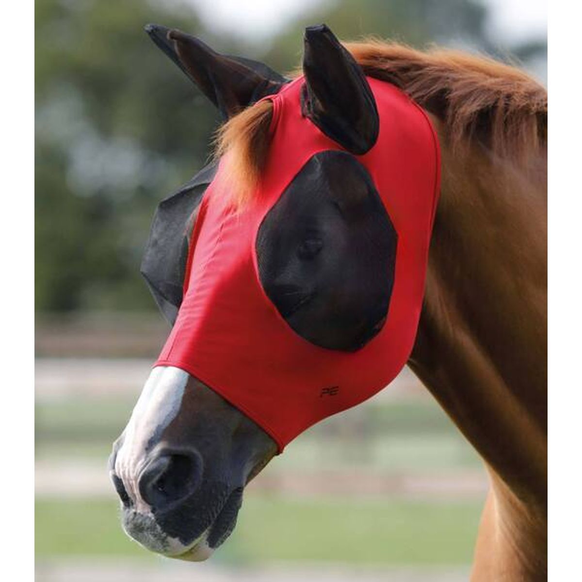 Premier Equine Comfort Lycra insektmaske - Rød - S