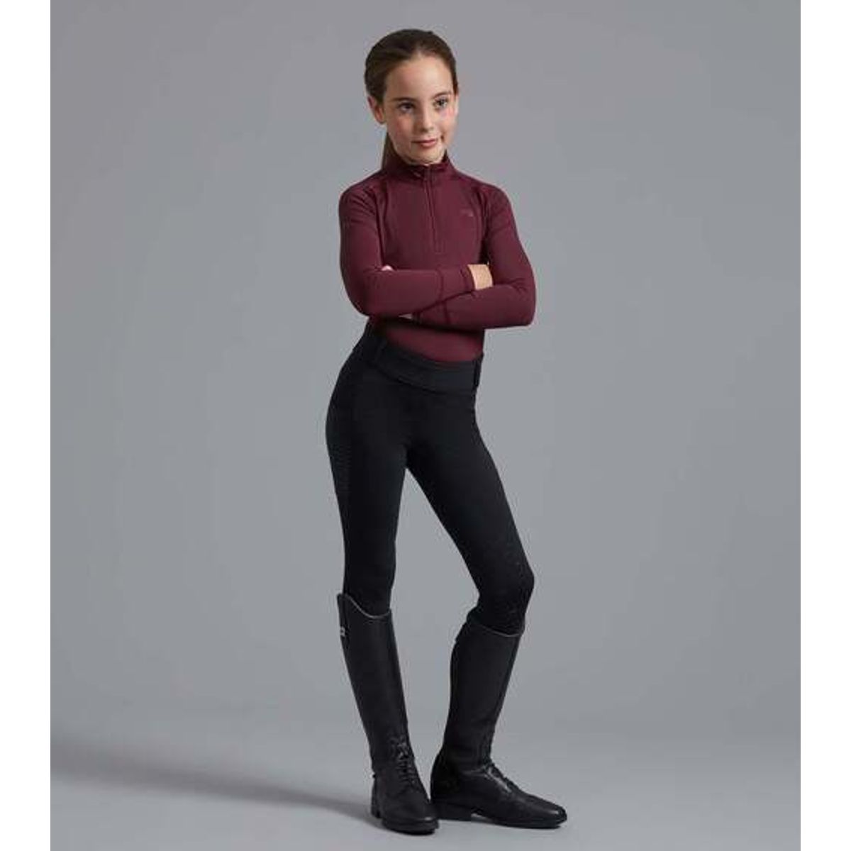 Premier Equine Concerto ridetights til piger - Jet Black, 7-8 år