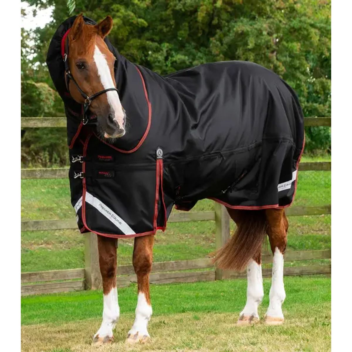 Premier Equine - Titan 450g vinterdækken med Snug-Fit hals - Sort - 5,3 - (120cm)