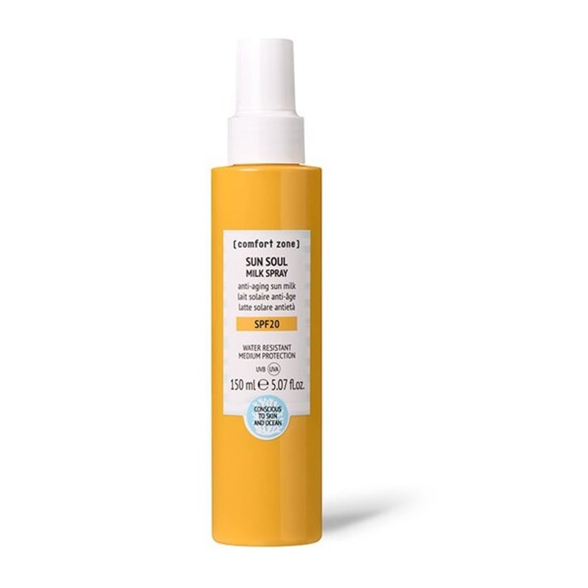 Comfort Zone, Sun Soul Body Spray Milk SPF20, 150 ml.