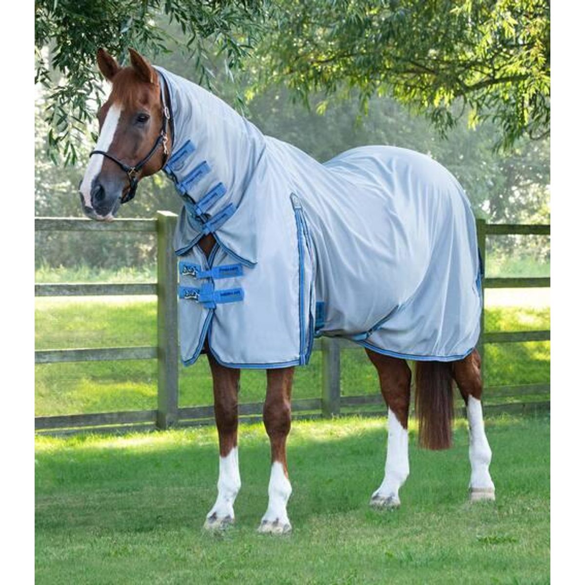 Premier Equine Combo Mesh Air insekt dækken - Blå - 7,3" (170cm)