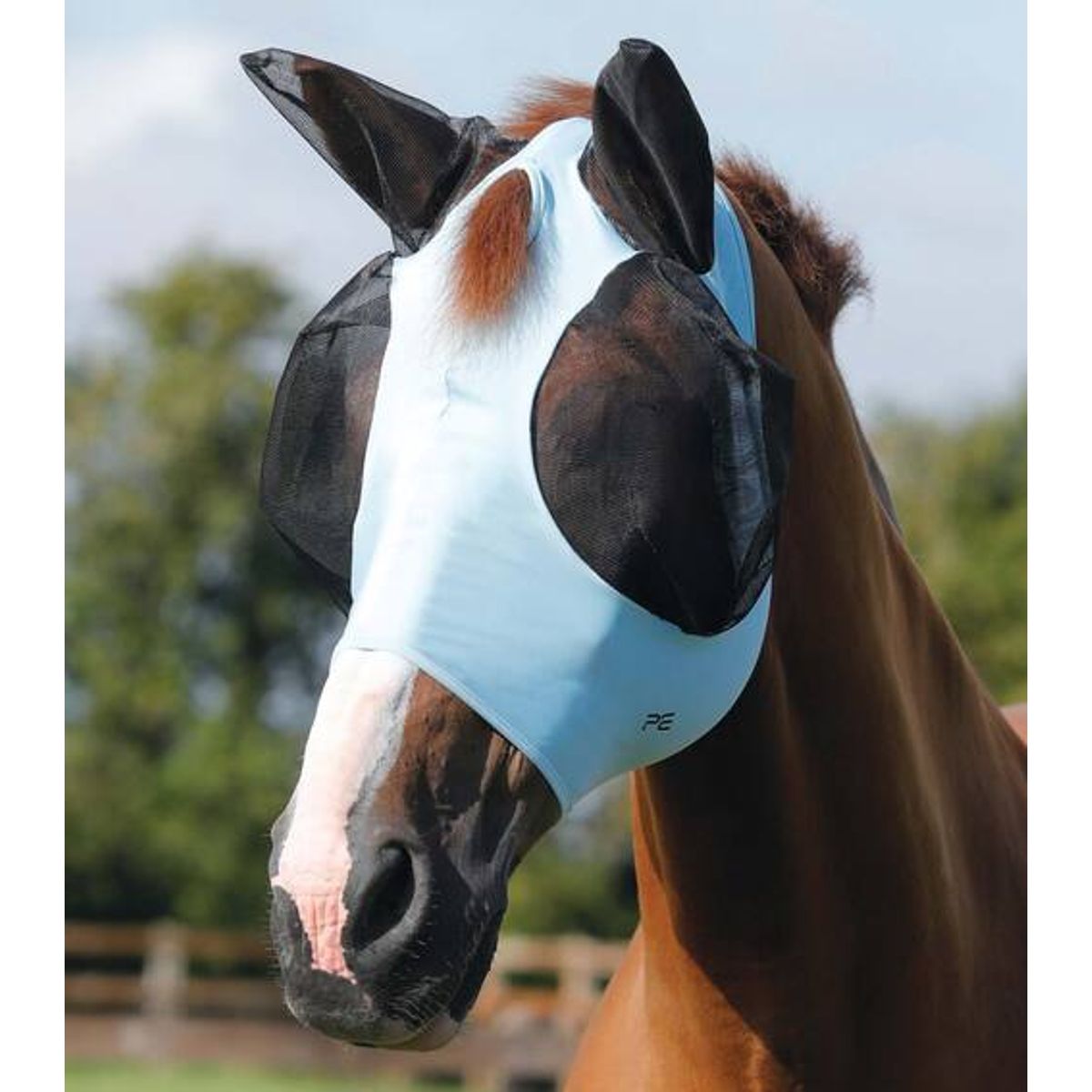 Premier Equine Comfort Lycra insektmaske - Babyblå - M