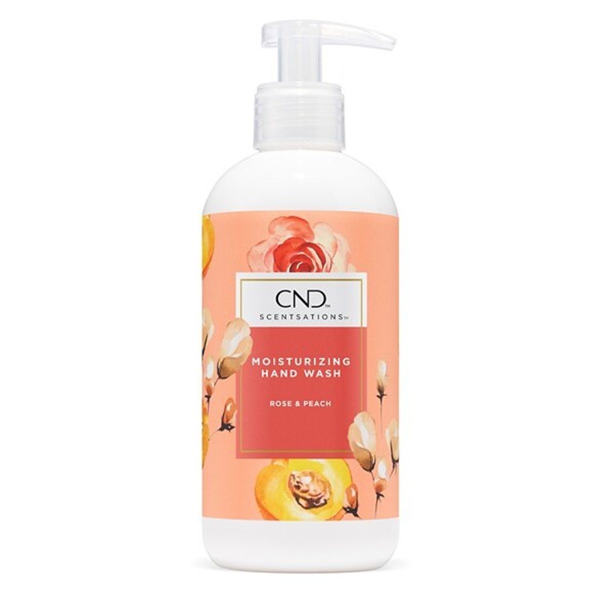 CND Scentsations, Moisturizing Hand Wash Peach & Rose, 390 ml.