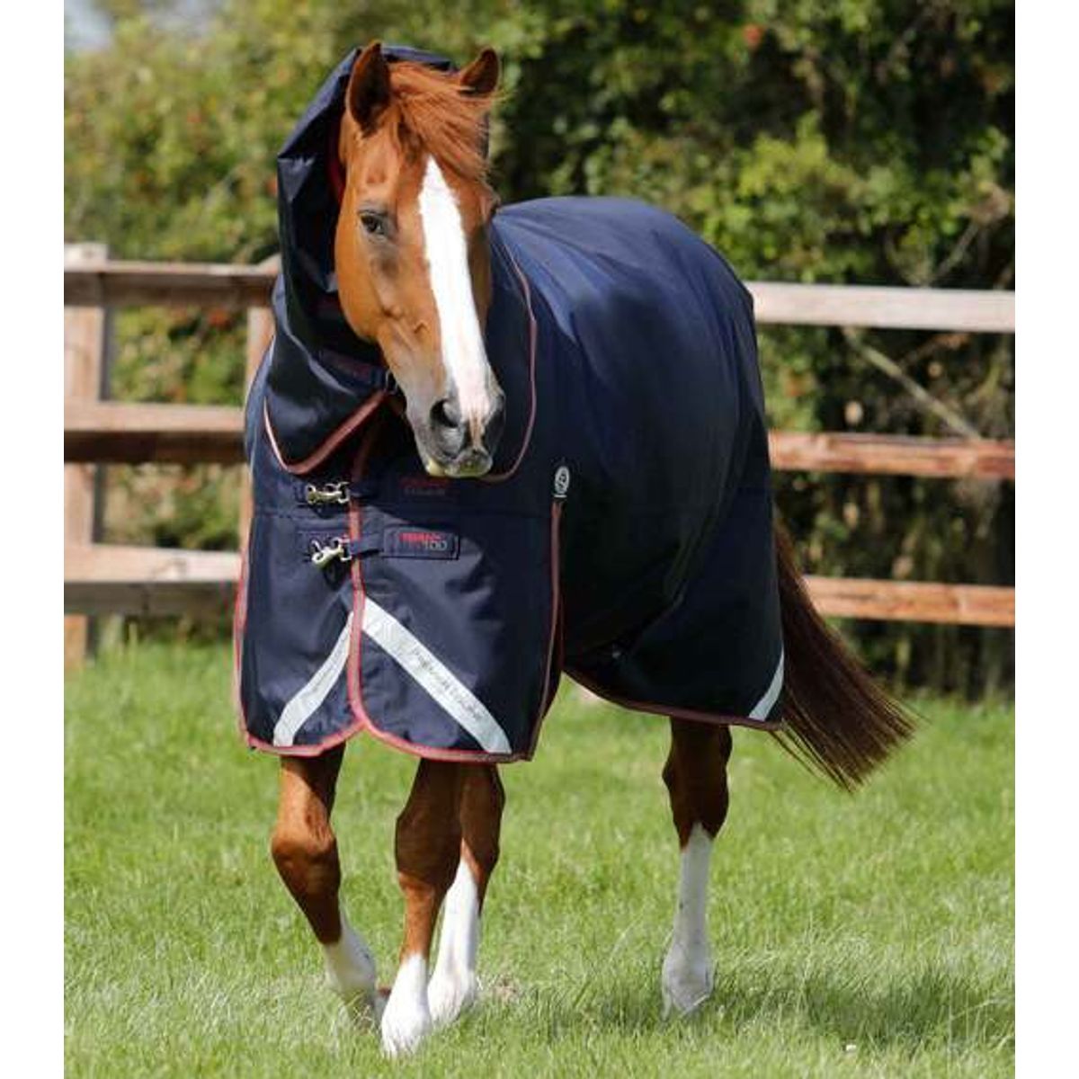 Premier Equine Titan 100g dækken med Snug-fit hals - Navy - 5,9" (130cm)