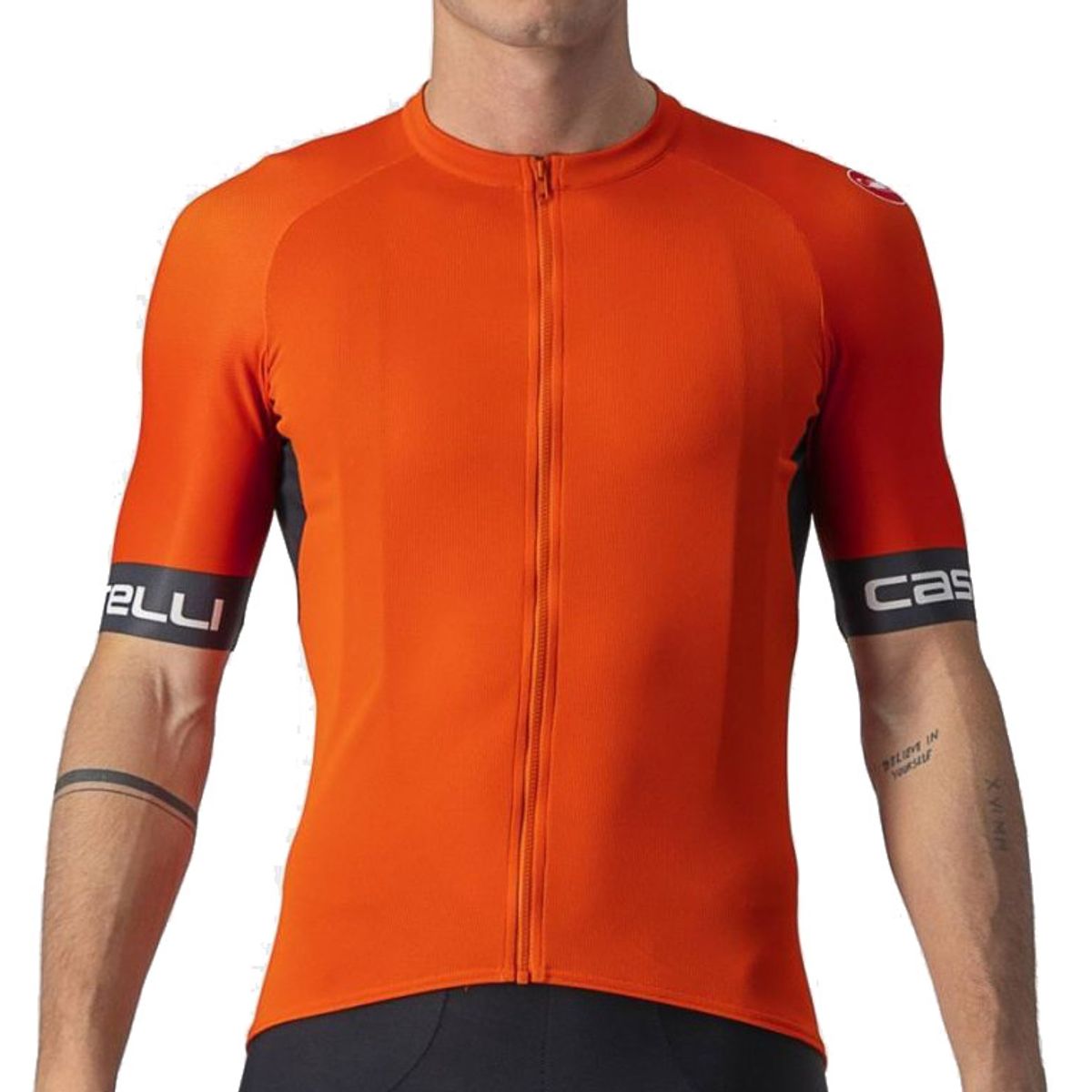 Castelli ENTRATA VI JERSEY - Orange/Gray-Ivor