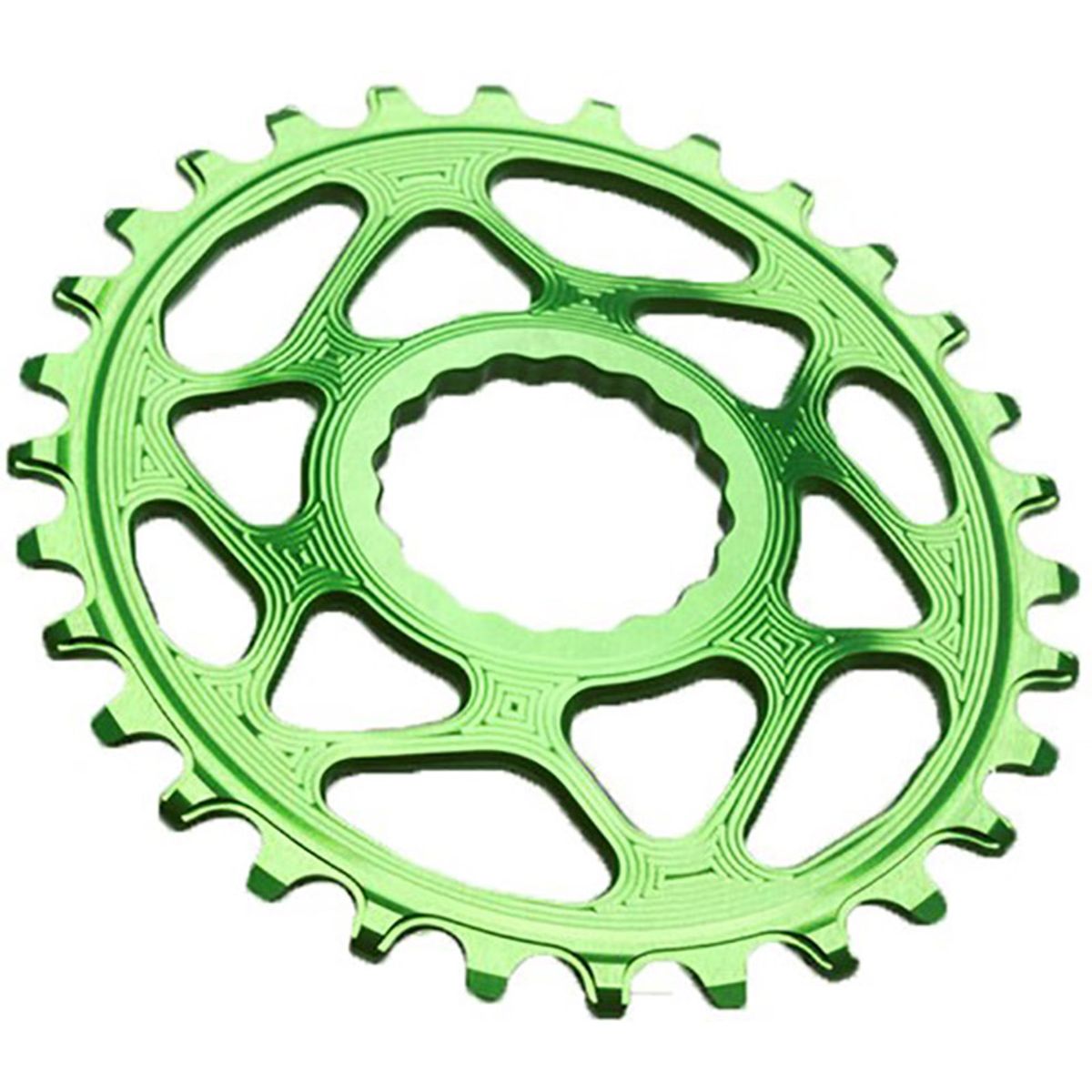 AbsoluteBlack Chainring Direct Mount Singlespeed 32T - (1x10/11/12) Oval (RaceFace) - Grøn