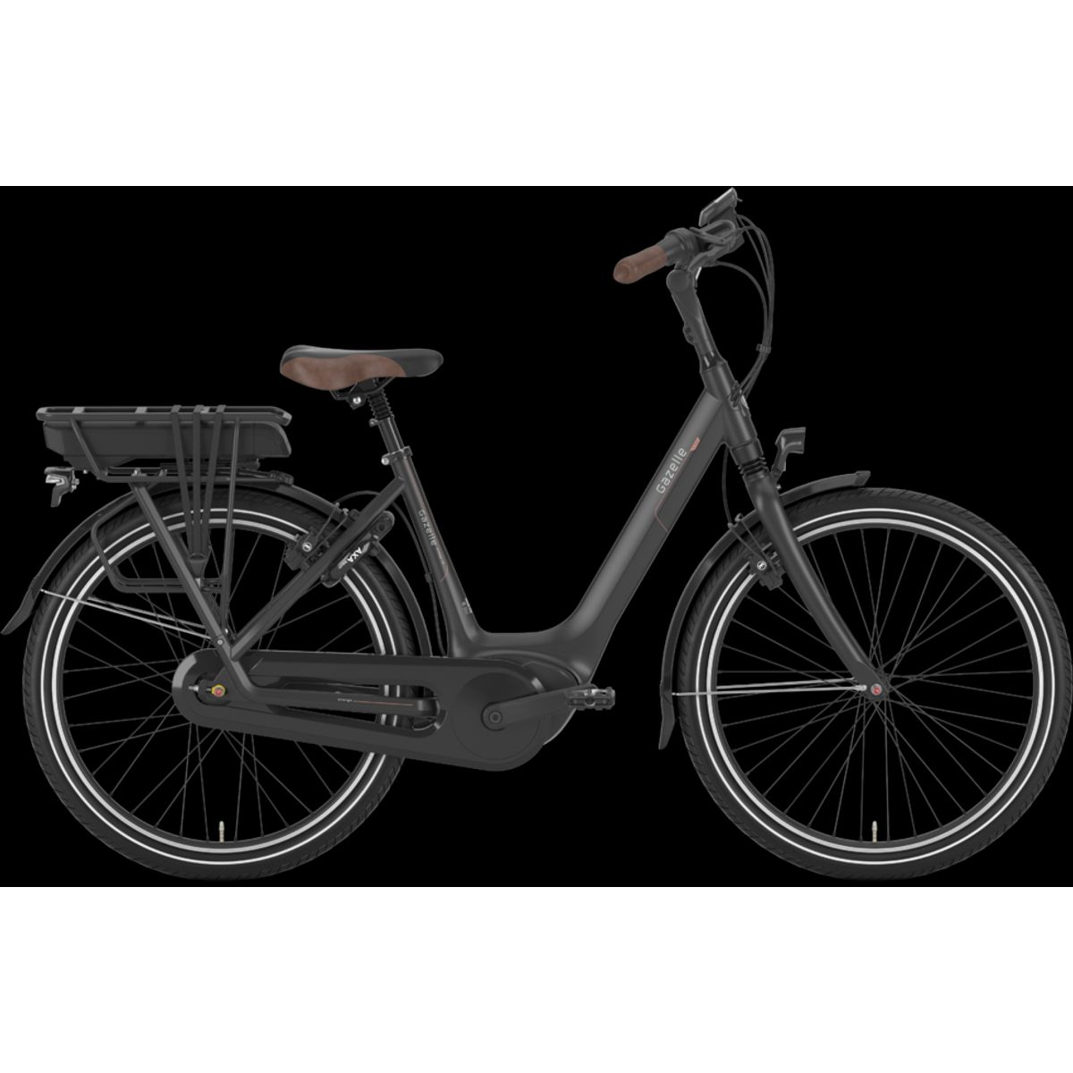 Gazelle ORANGE C8 HMB 26" 300wh Dame 2022 - Sort