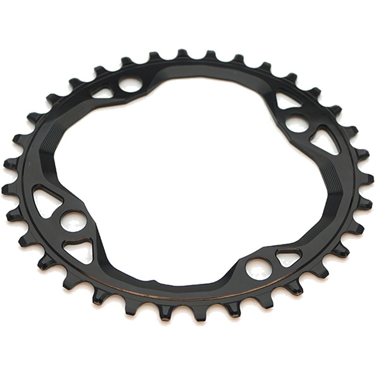 AbsoluteBlack Chainring Singlespeed 34T Ø104 mm - (1x10/11/12) Oval (Shimano) - Sort