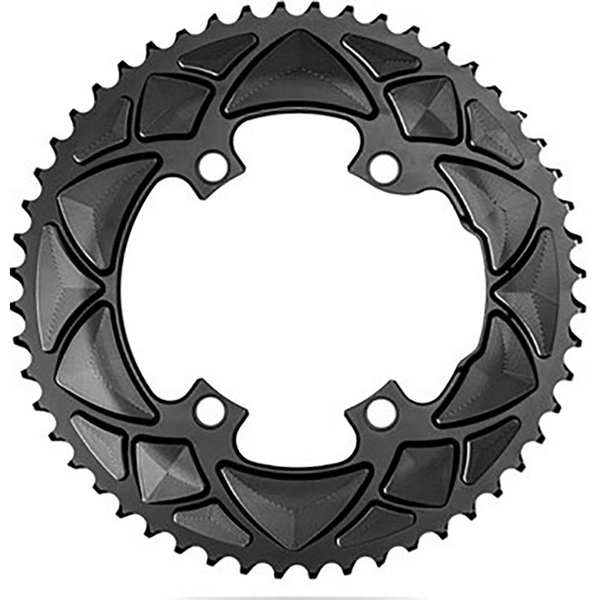 AbsoluteBlack Chainring - 52T Ø110 mm (Shimano Asymmetric) (2x10/11) - Grå