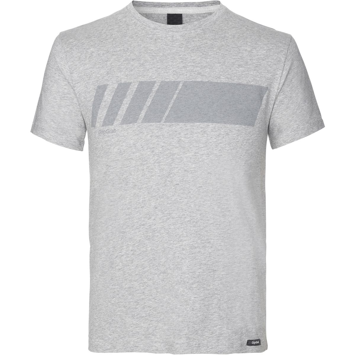 GripGrab Racing Stripe Kortærmet Økologisk Bomulds-T-shirt - Grå