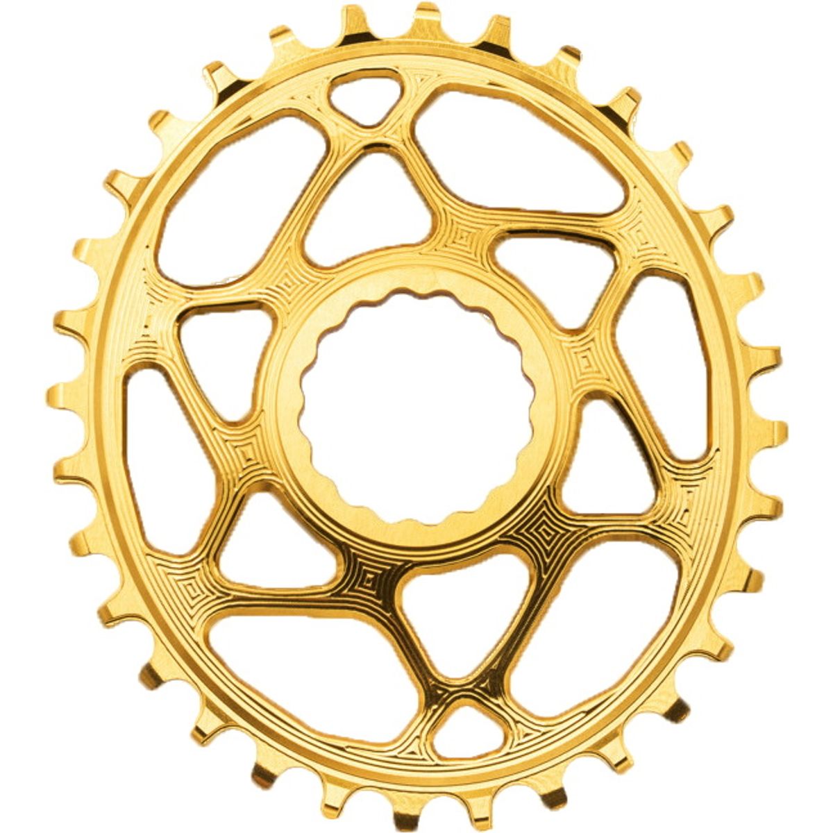 AbsoluteBlack Chainring Direct Mount Singlespeed 30T - (1x10/11/12) Oval (RaceFace) - Gul