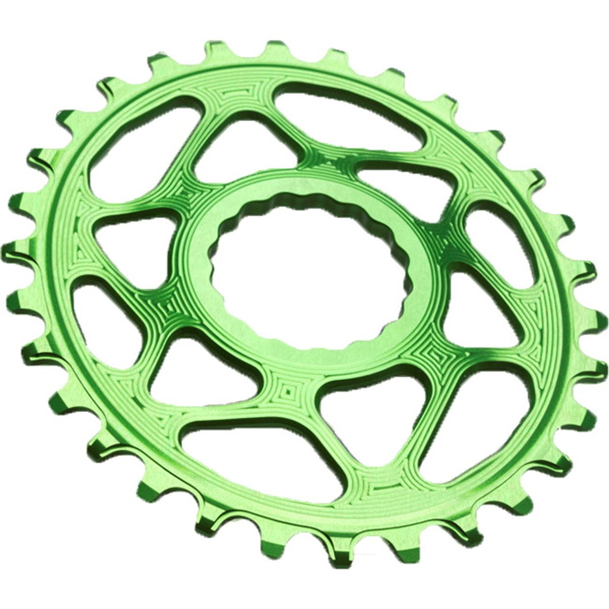 AbsoluteBlack Chainring Direct Mount Singlespeed 30T - (1x10/11/12) Oval (RaceFace) - Grøn