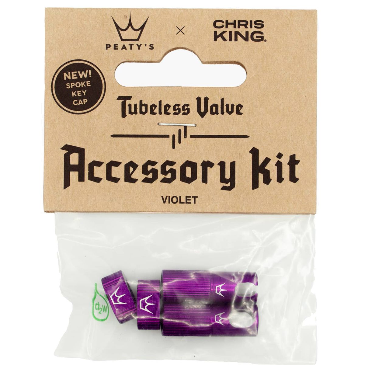 Peaty's x ChrisKing Tubeless Valves Kit - Violet