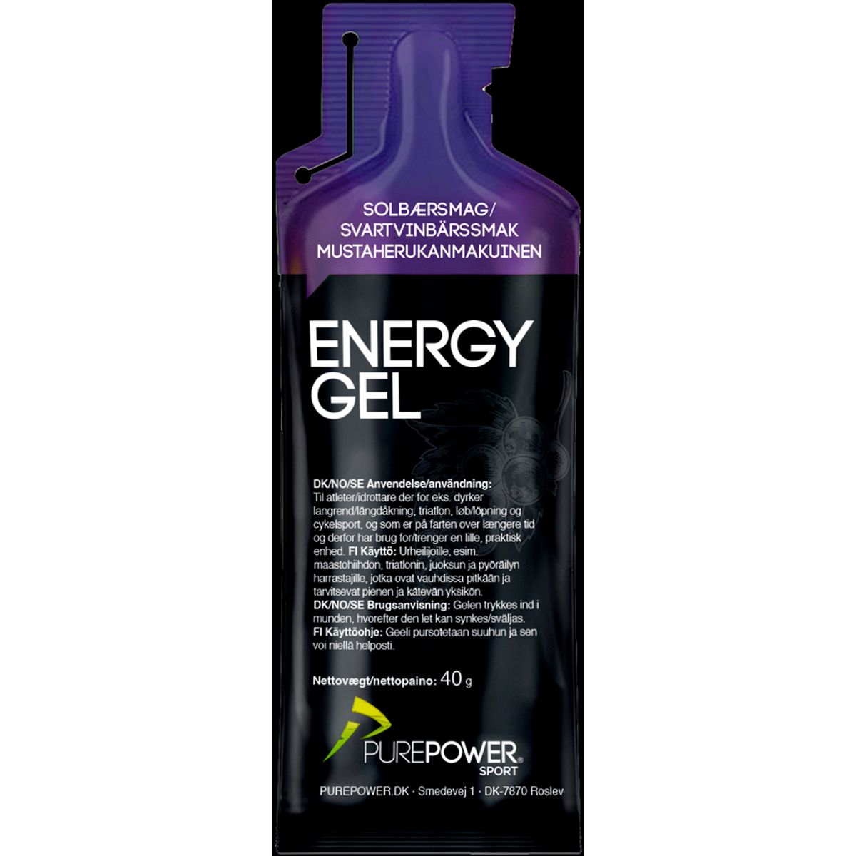 Purepower Energy Gel Solbær - 40g