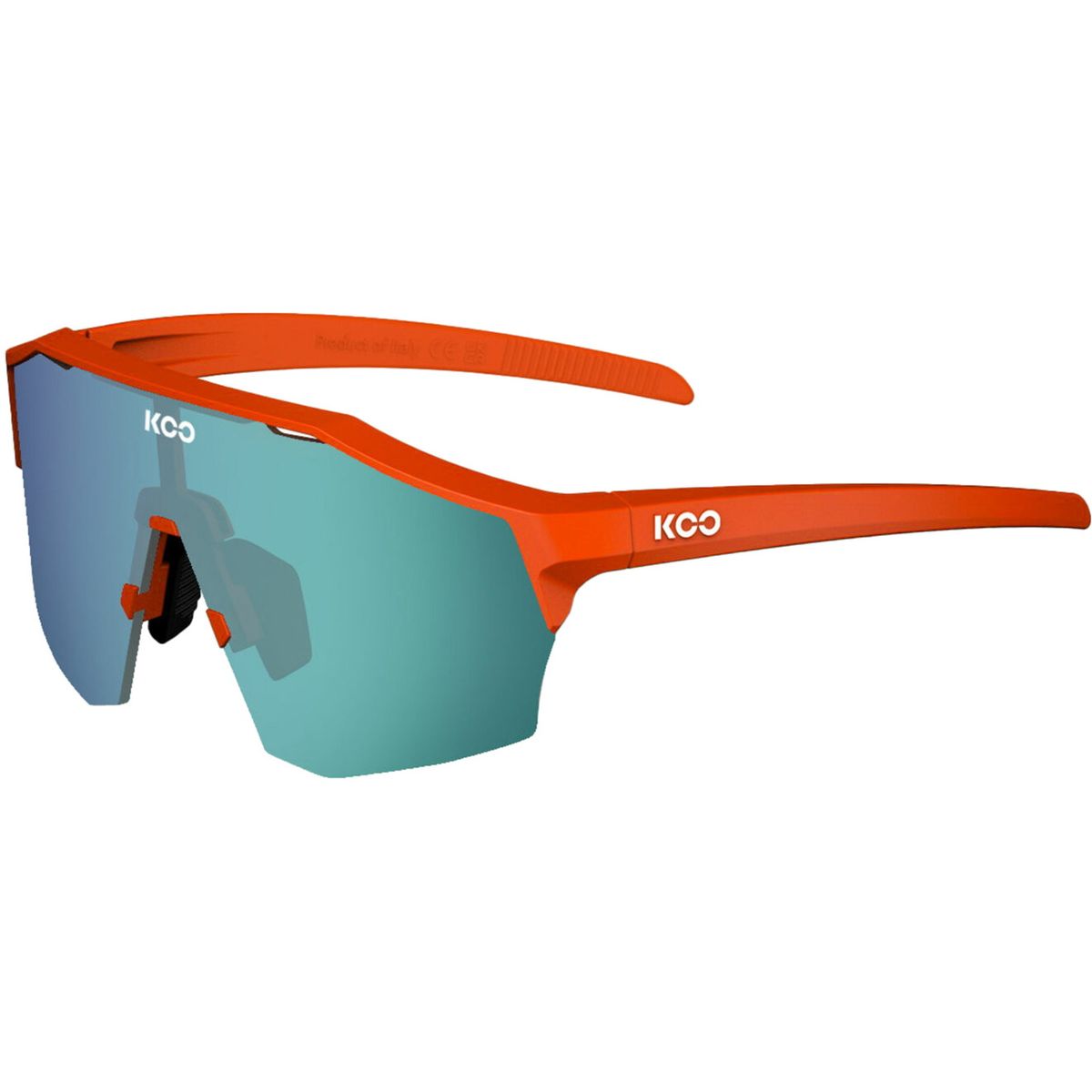 KOO Alibi Cykelbriller - Orange Matt / Green