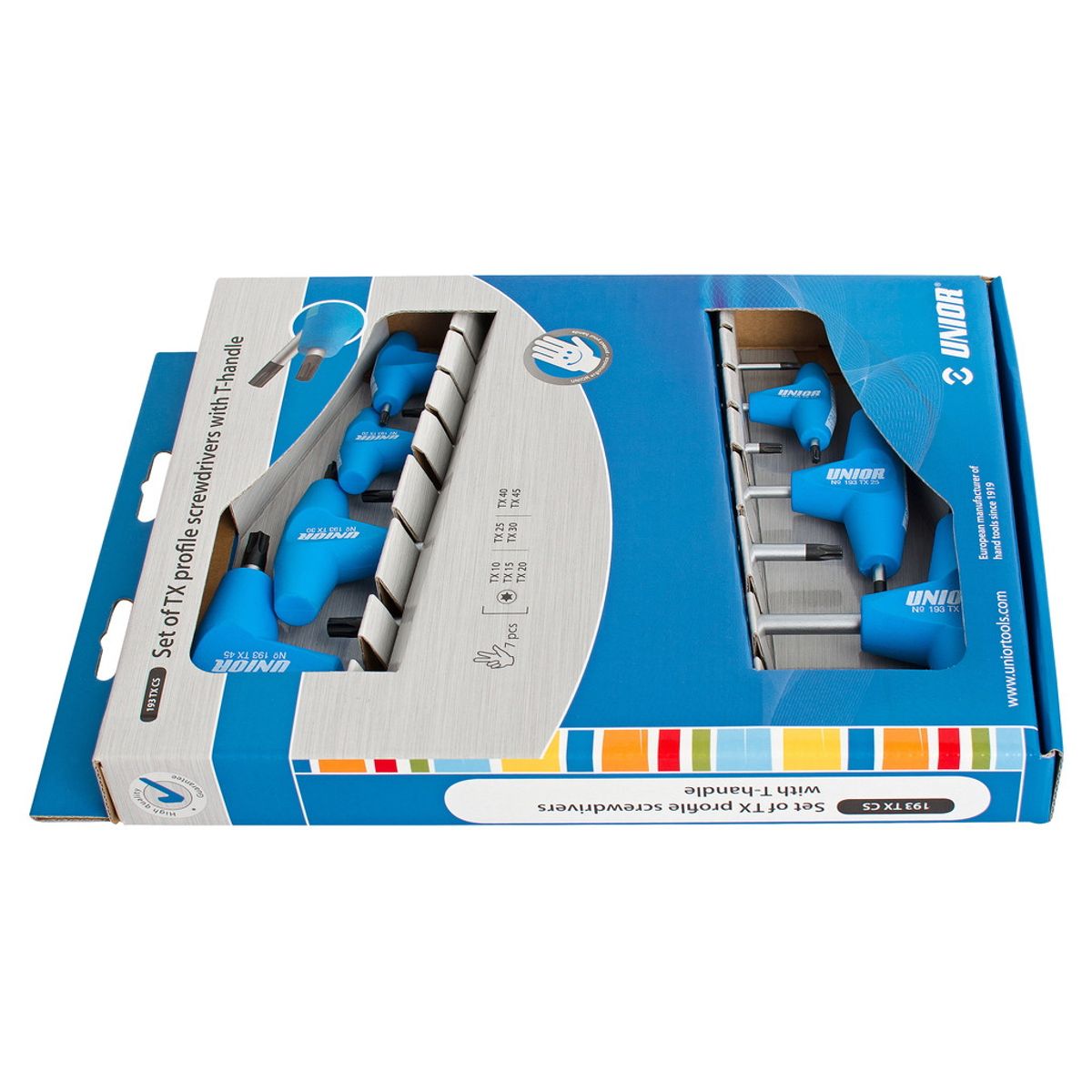 Unior Torx T-Nøgle Kit (T10-T45) (7 Emner)