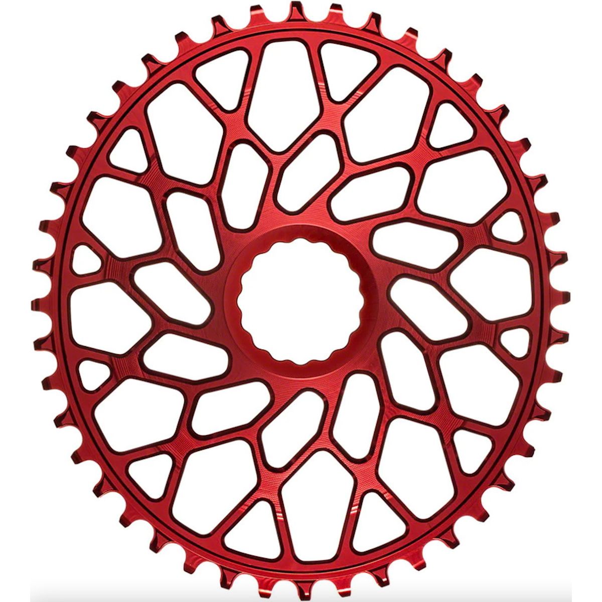 AbsoluteBlack Chainring Direct Mount Singlespeed 46T - (1x10/11/12) Oval (Easton) - Rød