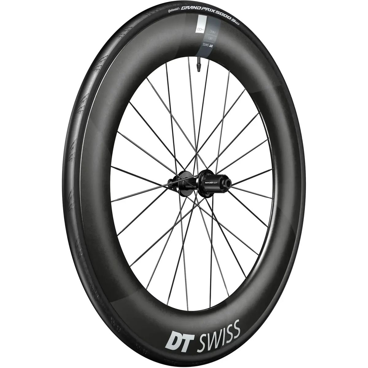 DT Swiss Wheel ARC 1400 Dicut 80 (Inkl. Dæk & Slange) 700c Rear - Shimano/SRAM