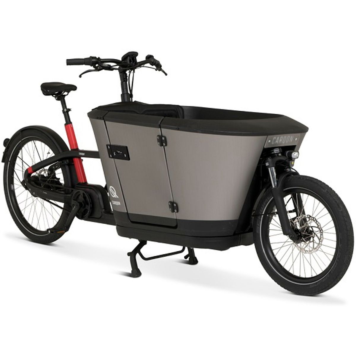 Carqon Classic E2-2x500wh Ladcykel - Black/Red