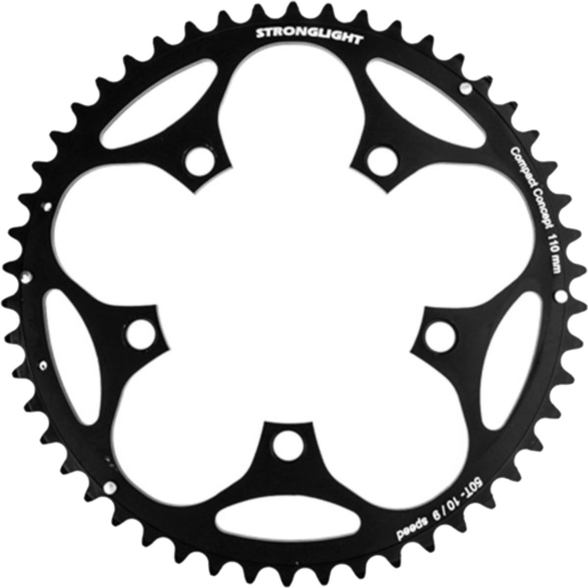 Stronglight Chainring 50T 5 Hole 110mm - Sort