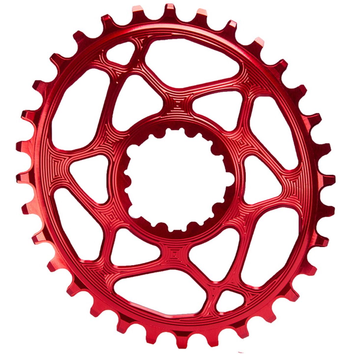 AbsoluteBlack Chainring Direct Mount Singlespeed 32T - Oval - SRAM (Boost) - Rød