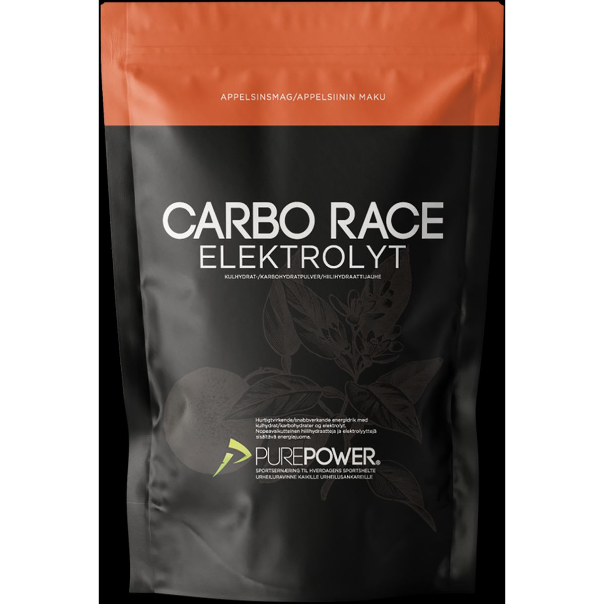 Purepower Carbo Race Elektrolyt Appelsin - 1kg