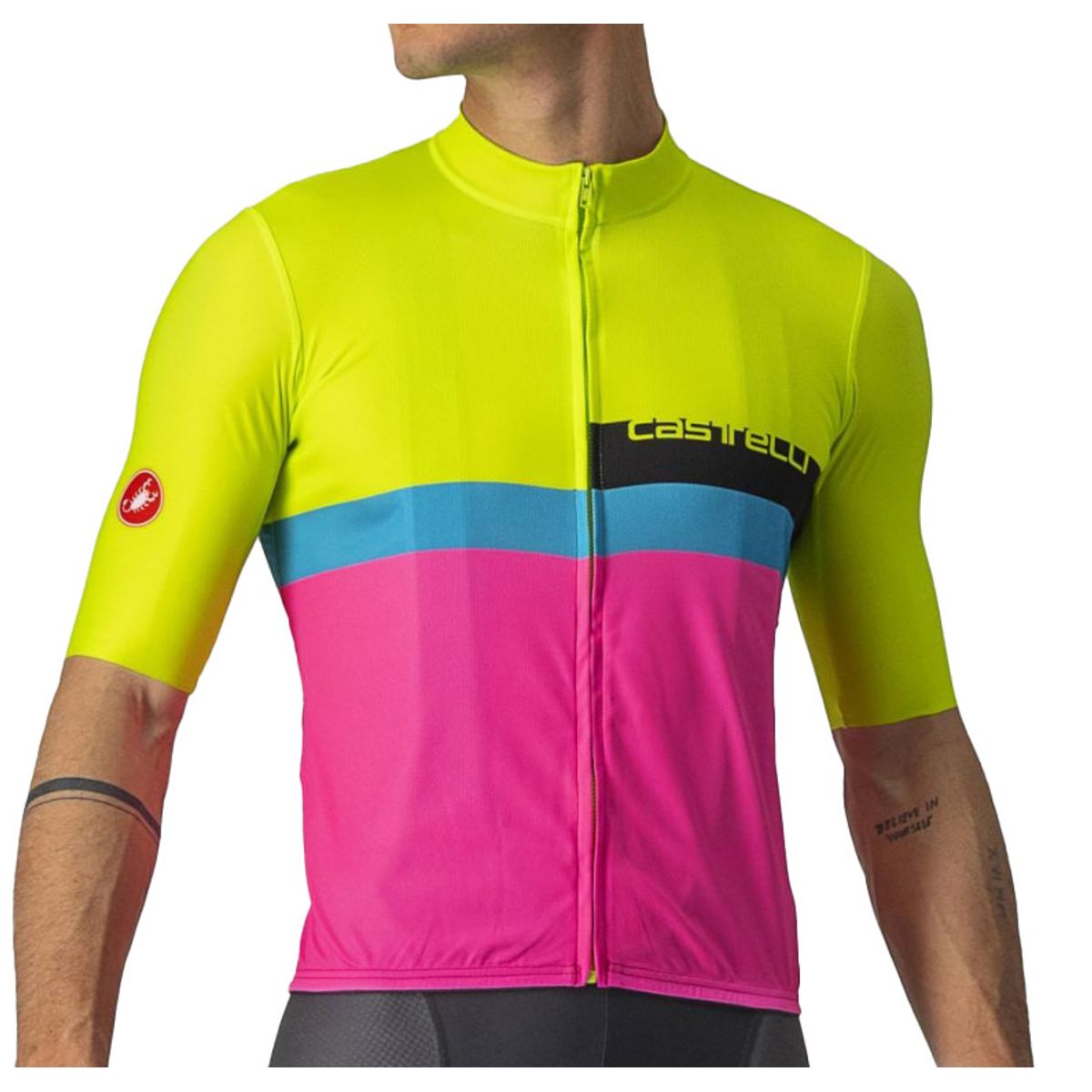 Castelli A BLOCCO JERSEY - Gul/Lyserød